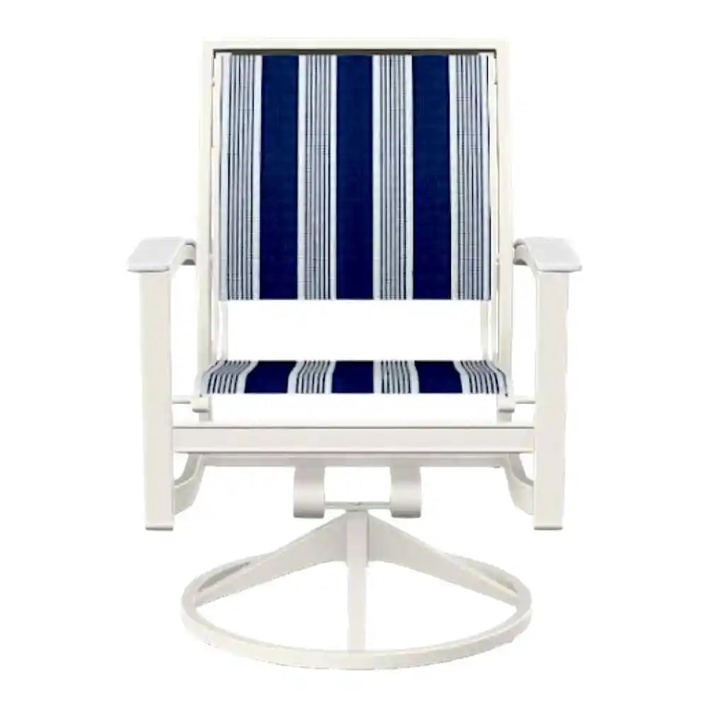 Bazza Sling Swivel Rocker MGP Arm Accents-Outdoor Accent Chairs-Telescope-LOOMLAN