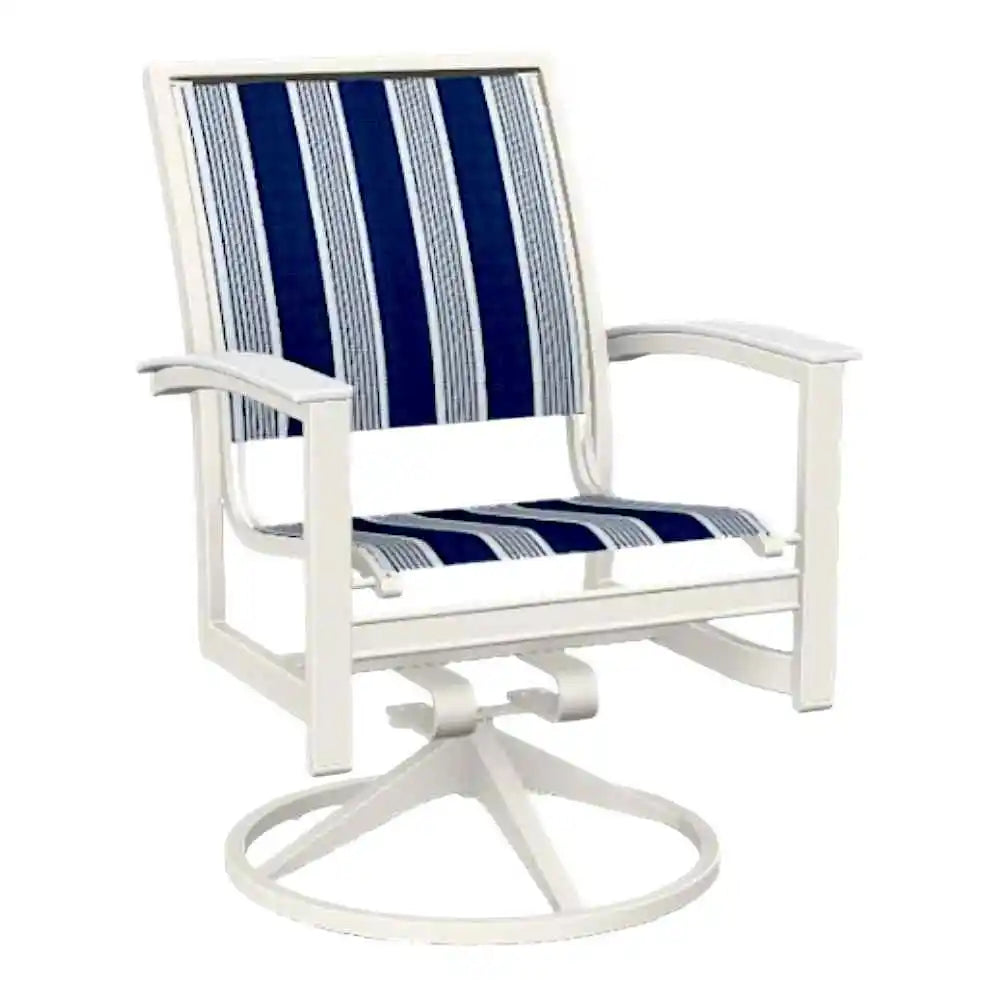 Bazza Sling Swivel Rocker MGP Arm Accents-Outdoor Accent Chairs-Telescope-LOOMLAN