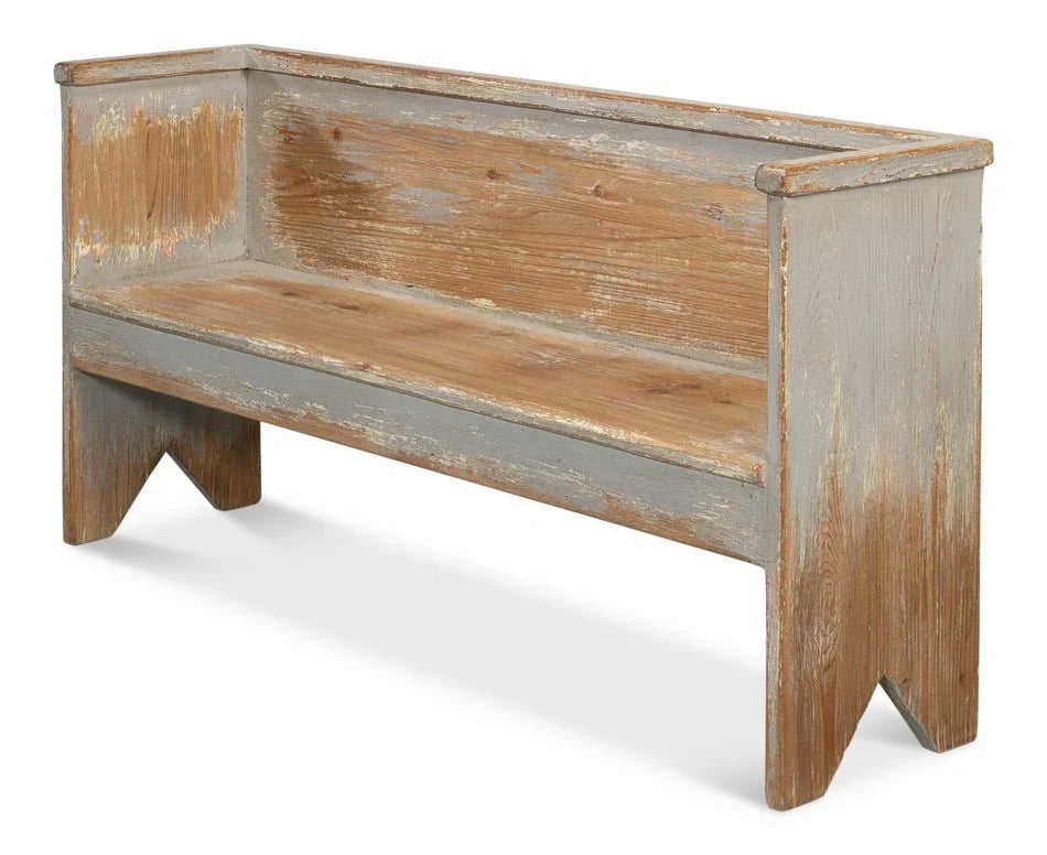 Beach House Wooden Bedroom Bench - LOOMLAN - Sarreid - Bedroom Benches