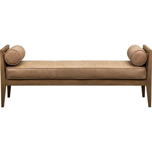 Beacon Hill City Scale Leather Bedroom Bench - LOOMLAN - Olivia + Quinn - Bedroom Benches