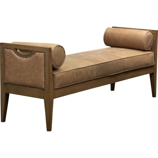 Beacon Hill City Scale Leather Bedroom Bench - LOOMLAN - Olivia + Quinn - Bedroom Benches