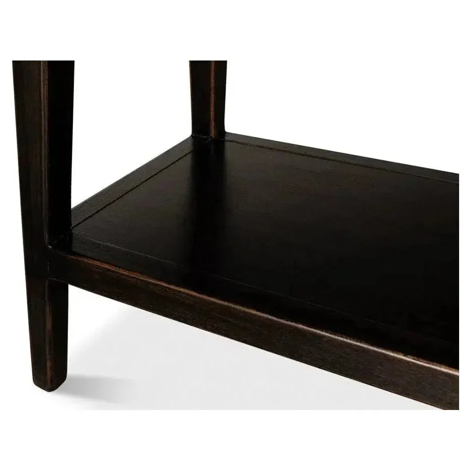 Beacon Hill Display Case Ebony Slim Cabinet Glass Doors - LOOMLAN - Sarreid - Buffets & Curios