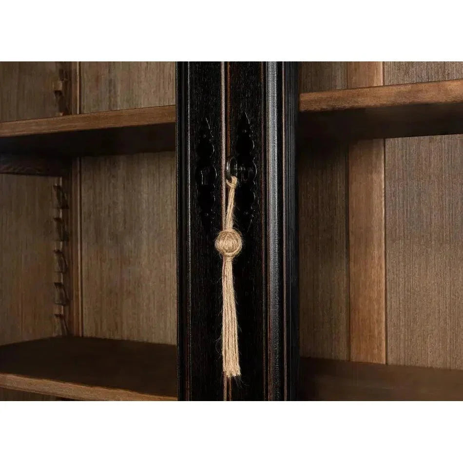 Beacon Hill Display Case Ebony Slim Cabinet Glass Doors - LOOMLAN - Sarreid - Buffets & Curios