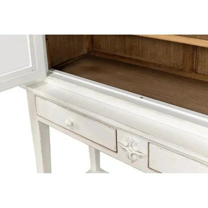Beacon Hill Display Case White Slim Cabinet Glass Doors - LOOMLAN - Sarreid - Buffets & Curios