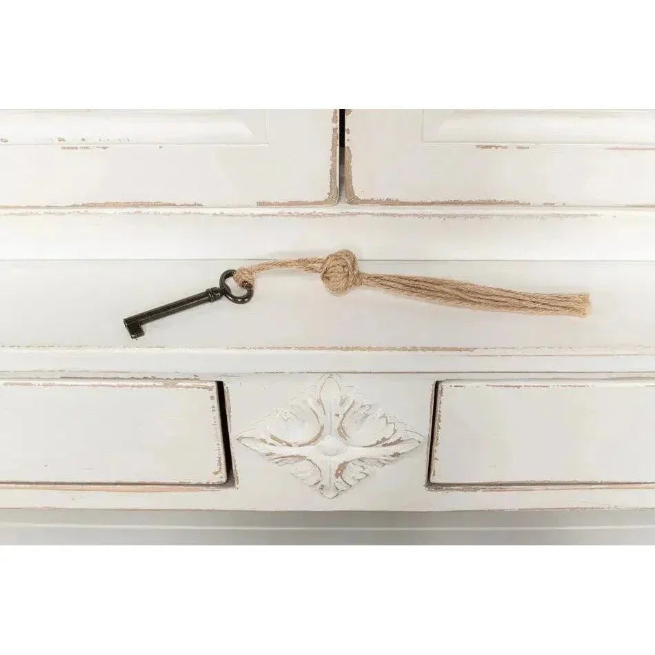 Beacon Hill Display Case White Slim Cabinet Glass Doors - LOOMLAN - Sarreid - Buffets & Curios