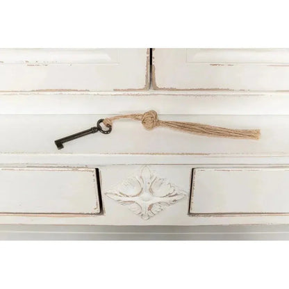 Beacon Hill Display Case White Slim Cabinet Glass Doors - LOOMLAN - Sarreid - Buffets & Curios