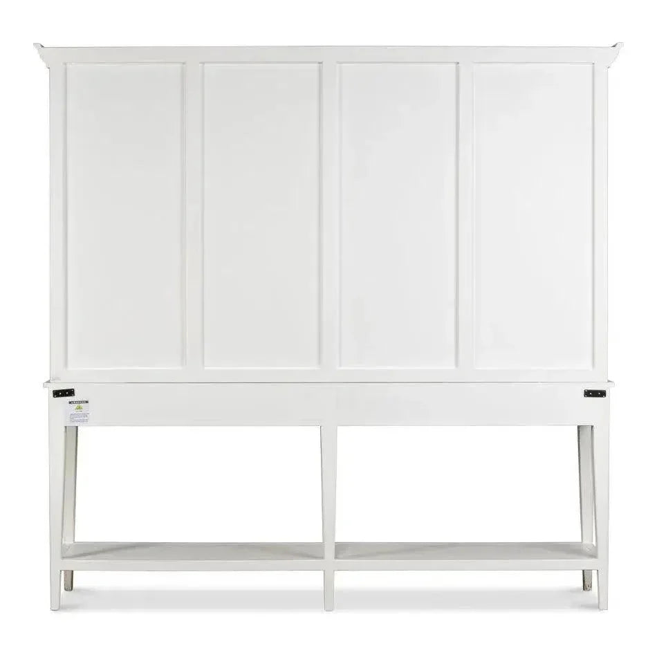 Beacon Hill Display Case White Slim Cabinet Glass Doors - LOOMLAN - Sarreid - Buffets & Curios