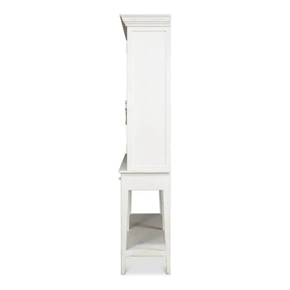Beacon Hill Display Case White Slim Cabinet Glass Doors - LOOMLAN - Sarreid - Buffets & Curios