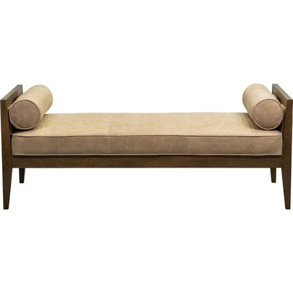 Beacon Hill Leather Bolster Pillows Bedroom Bench - LOOMLAN - Olivia + Quinn - Bedroom Benches