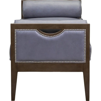 Beacon Hill Leather Bolster Pillows Bedroom Bench - LOOMLAN - Olivia + Quinn - Bedroom Benches