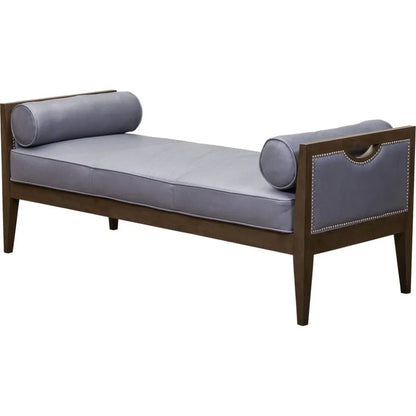 Beacon Hill Leather Bolster Pillows Bedroom Bench - LOOMLAN - Olivia + Quinn - Bedroom Benches