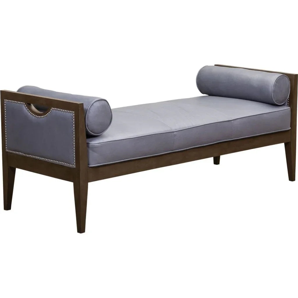 Beacon Hill Leather Bolster Pillows Bedroom Bench - LOOMLAN - Olivia + Quinn - Bedroom Benches