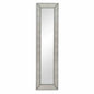 Beaded Leaner Rectangle Silverleaf Floor Mirror-Floor Mirrors-Bassett Mirror-LOOMLAN
