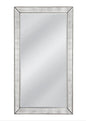 Beaded Silver Wood Floor Mirror-Floor Mirrors-Bassett Mirror-LOOMLAN