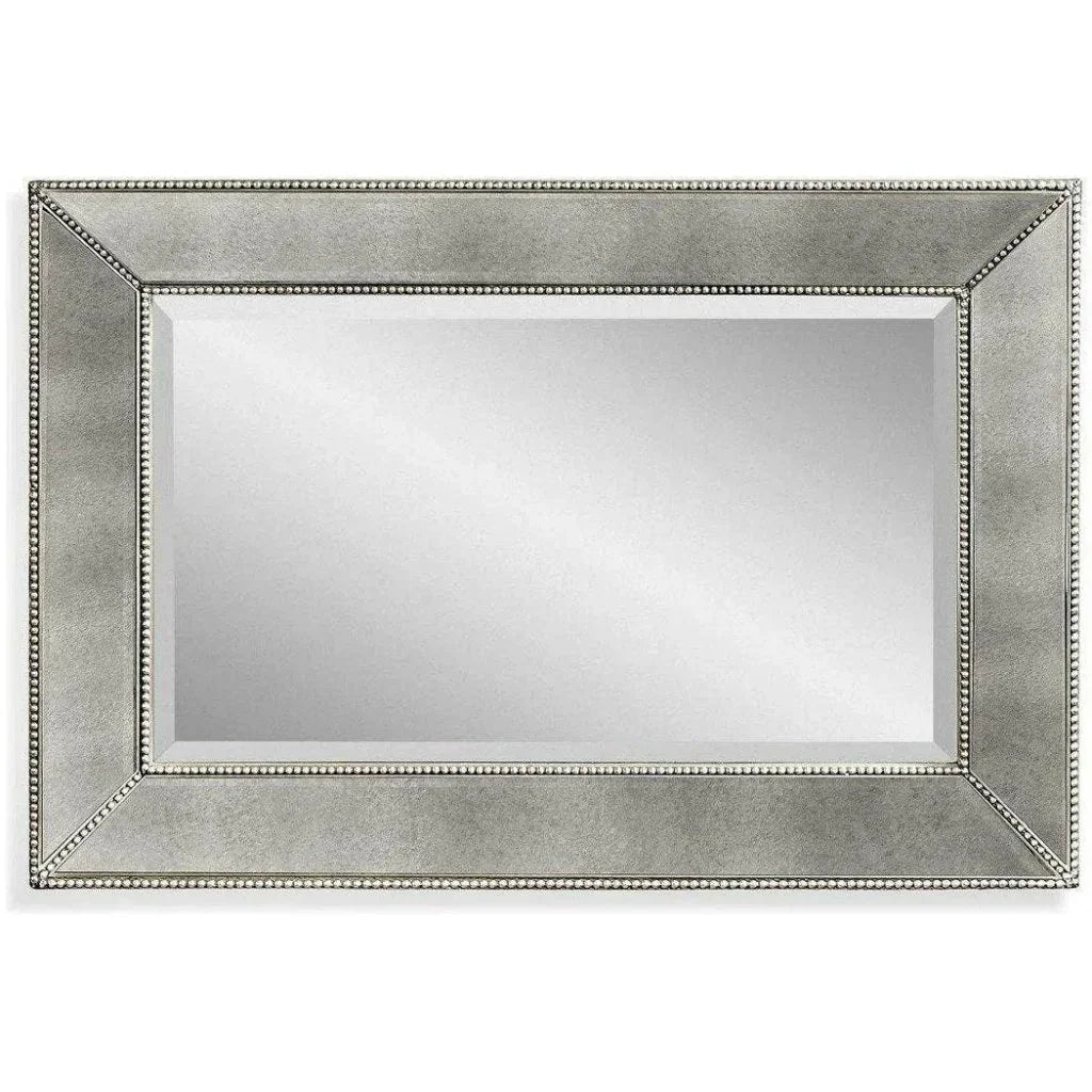 Beaded Vintage Rectangular Wall Mirror - LOOMLAN - Bassett Mirror - Wall Mirrors