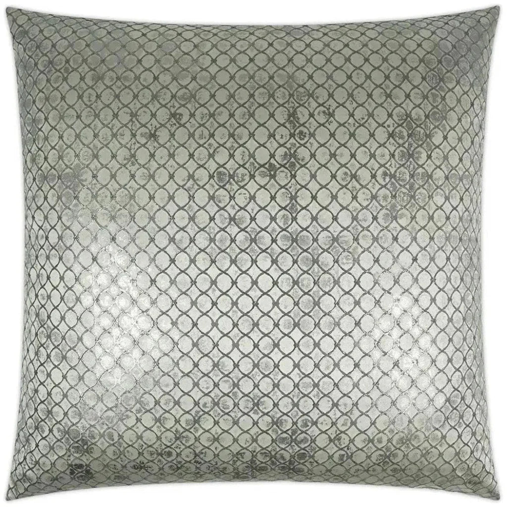 Beadling Glam Silver Large Throw Pillow Insert - LOOMLAN - D.V. Kap - Throw Pillows