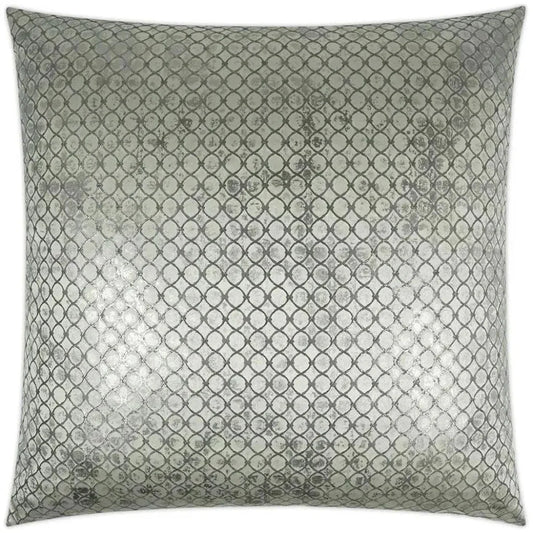 Beadling Glam Silver Large Throw Pillow Insert - LOOMLAN - D.V. Kap - Throw Pillows