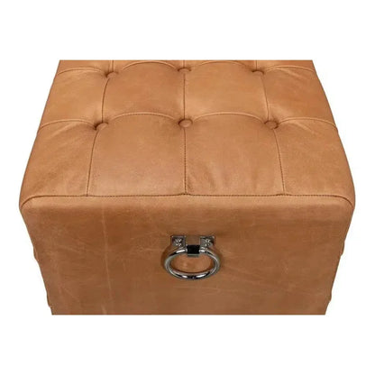 Beam Bench Tufted Leather - LOOMLAN - Sarreid - Bedroom Benches