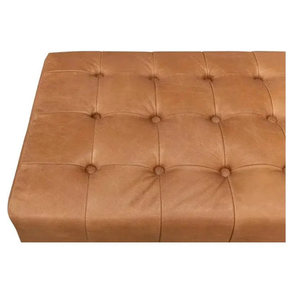 Beam Bench Tufted Leather - LOOMLAN - Sarreid - Bedroom Benches