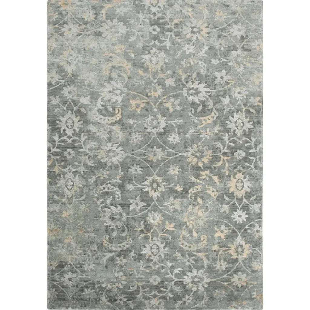 Beau Floral Gray Large Area Rugs For Living Room - LOOMLAN - LOOMLAN - Area Rugs