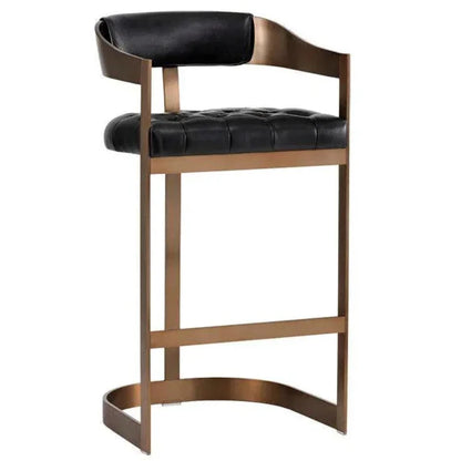 Beaumont Leather Barstool - LOOMLAN - SUNPAN - Bar Stools