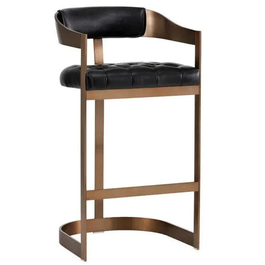 Beaumont Leather Barstool - LOOMLAN - SUNPAN - Bar Stools