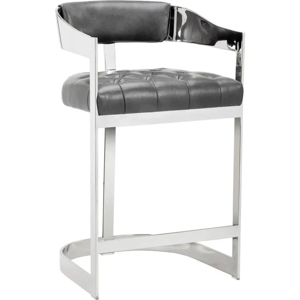 Beaumont Leather Counter Stool - LOOMLAN - SUNPAN - Counter Stools