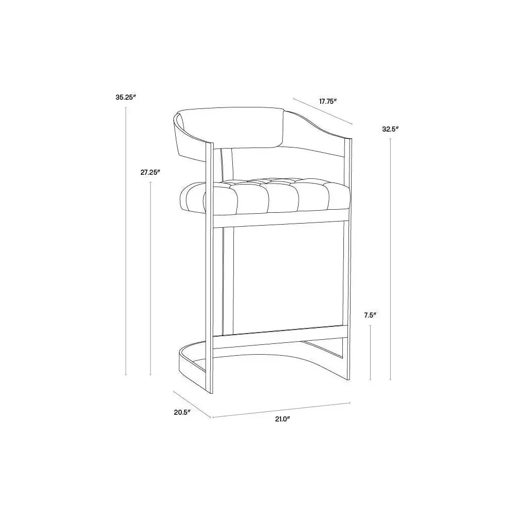 Beaumont Leather Counter Stool - LOOMLAN - SUNPAN - Counter Stools