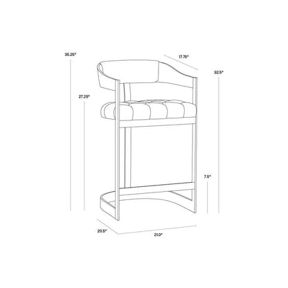 Beaumont Leather Counter Stool - LOOMLAN - SUNPAN - Counter Stools