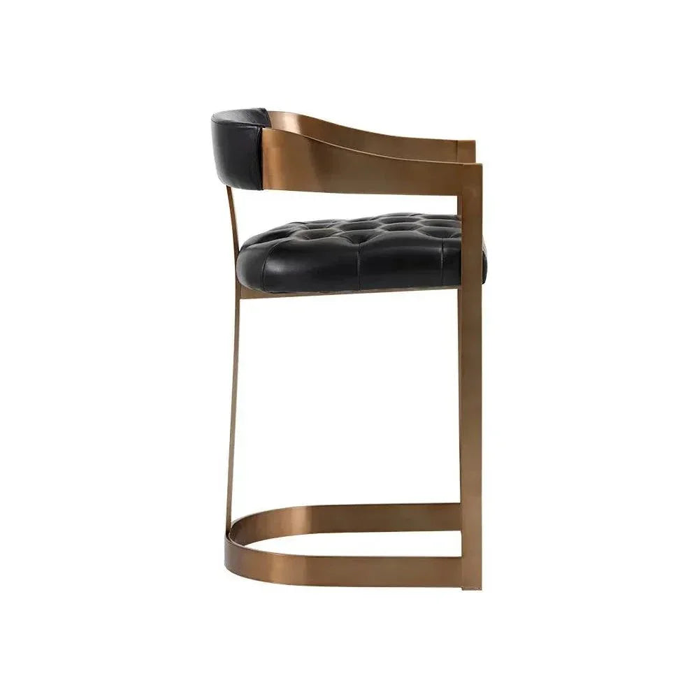 Beaumont Leather Counter Stool - LOOMLAN - SUNPAN - Counter Stools