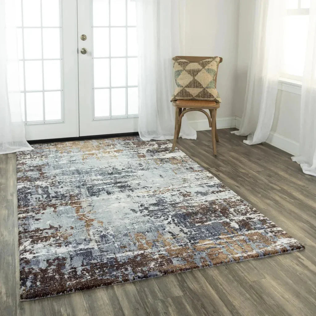 Beba Abstract Light Gray Large Area Rugs - LOOMLAN - LOOMLAN - Area Rugs