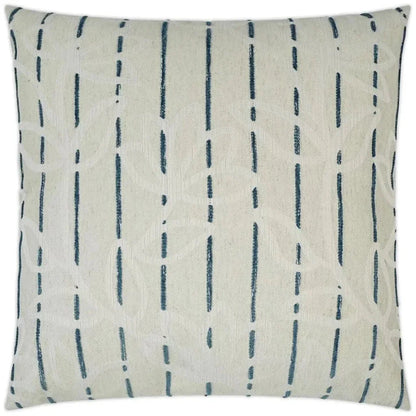 Becca Floral Stripes Blue Large Throw Pillow Insert - LOOMLAN - D.V. Kap - Throw Pillows
