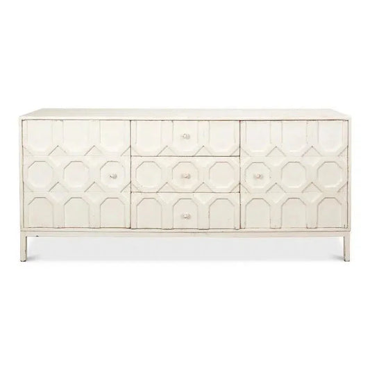 Becket Sideboard Antique White Buffet for Dining Room - LOOMLAN - Sarreid - Sideboards