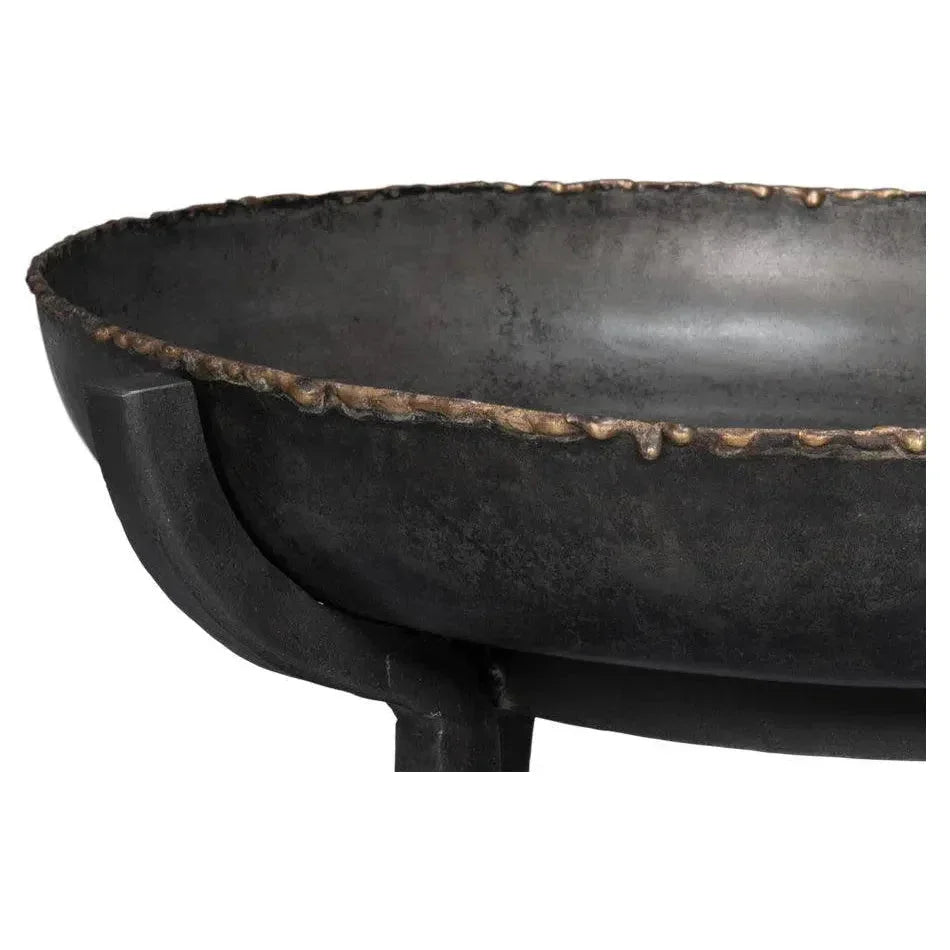 Beckham Metal Black Round End Table - LOOMLAN - Sarreid - Side Tables