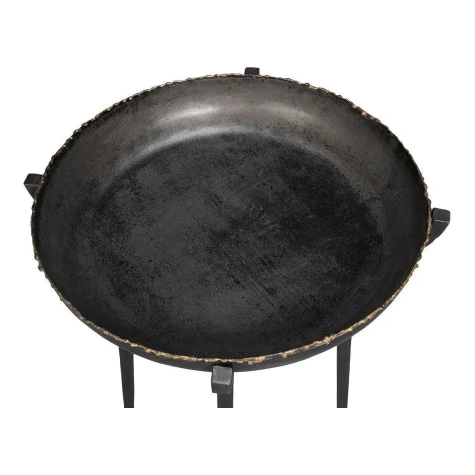 Beckham Metal Black Round End Table - LOOMLAN - Sarreid - Side Tables