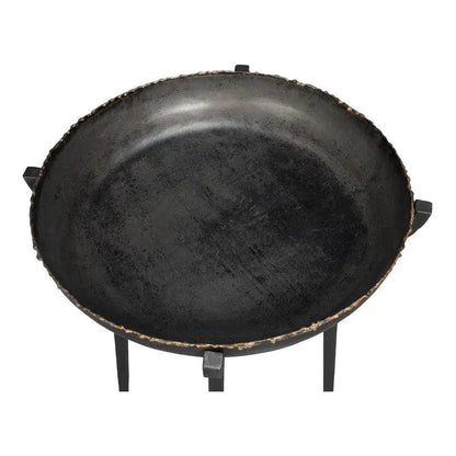 Beckham Metal Black Round End Table - LOOMLAN - Sarreid - Side Tables