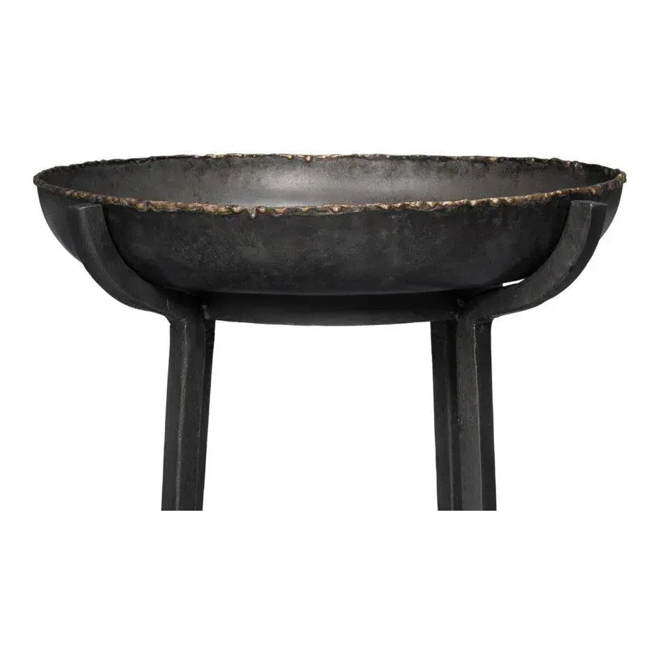 Beckham Metal Black Round End Table - LOOMLAN - Sarreid - Side Tables