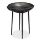 Beckham Metal Black Round End Table - LOOMLAN - Sarreid - Side Tables