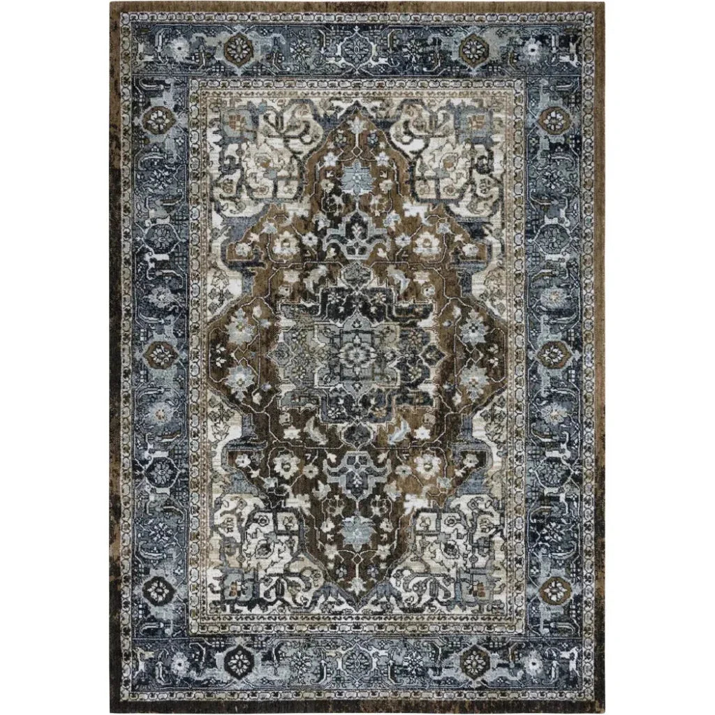 Bede Medallion Brown Large Area Rugs For Living Room - LOOMLAN - LOOMLAN - Area Rugs