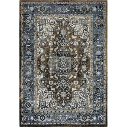 Bede Medallion Brown Large Area Rugs For Living Room - LOOMLAN - LOOMLAN - Area Rugs