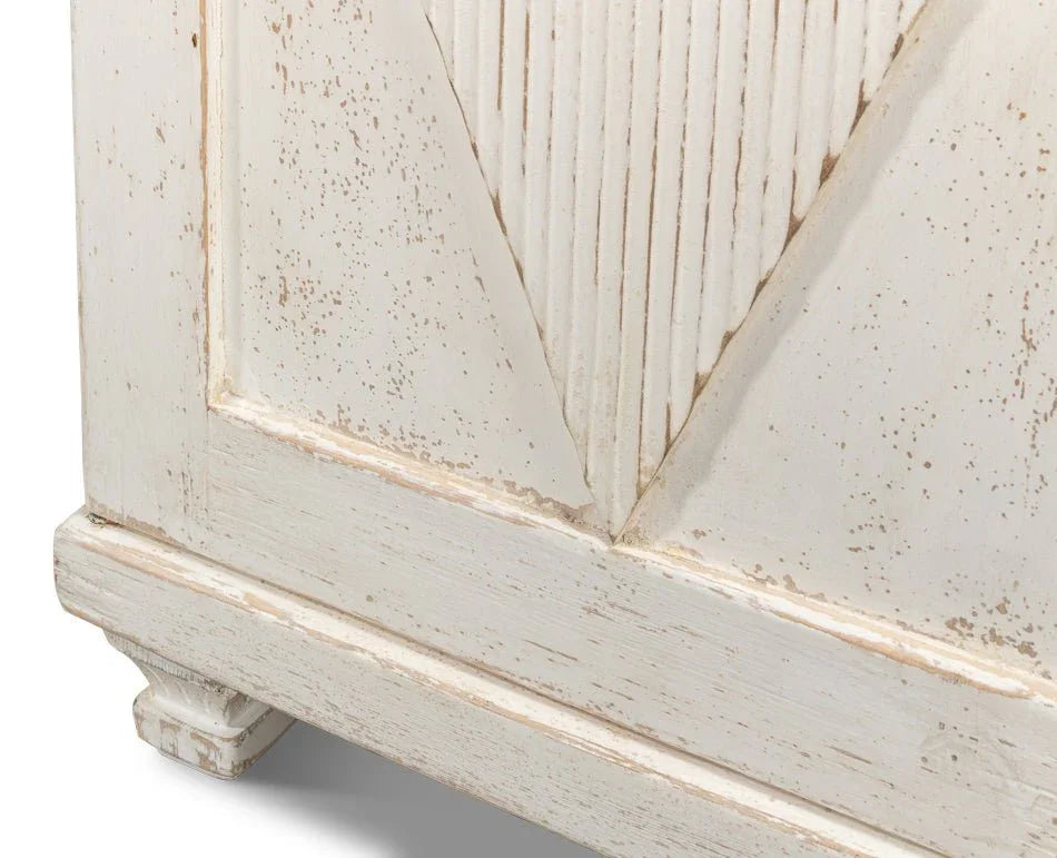 Beecher Whitewash Wooden Sideboard - LOOMLAN - Sarreid - Sideboards