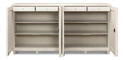 Beecher Whitewash Wooden Sideboard - LOOMLAN - Sarreid - Sideboards