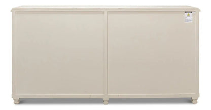 Beecher Whitewash Wooden Sideboard - LOOMLAN - Sarreid - Sideboards