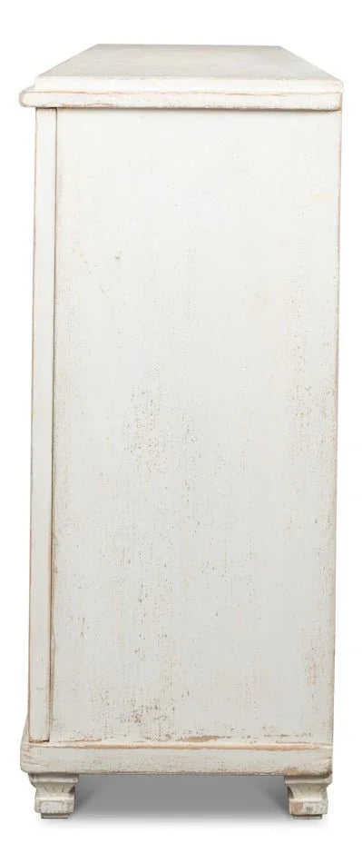 Beecher Whitewash Wooden Sideboard - LOOMLAN - Sarreid - Sideboards