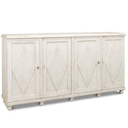 Beecher Whitewash Wooden Sideboard - LOOMLAN - Sarreid - Sideboards