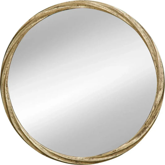 Beekmann Hill Aluminum Gold Wall Mirror - LOOMLAN - Bassett Mirror - Wall Mirrors