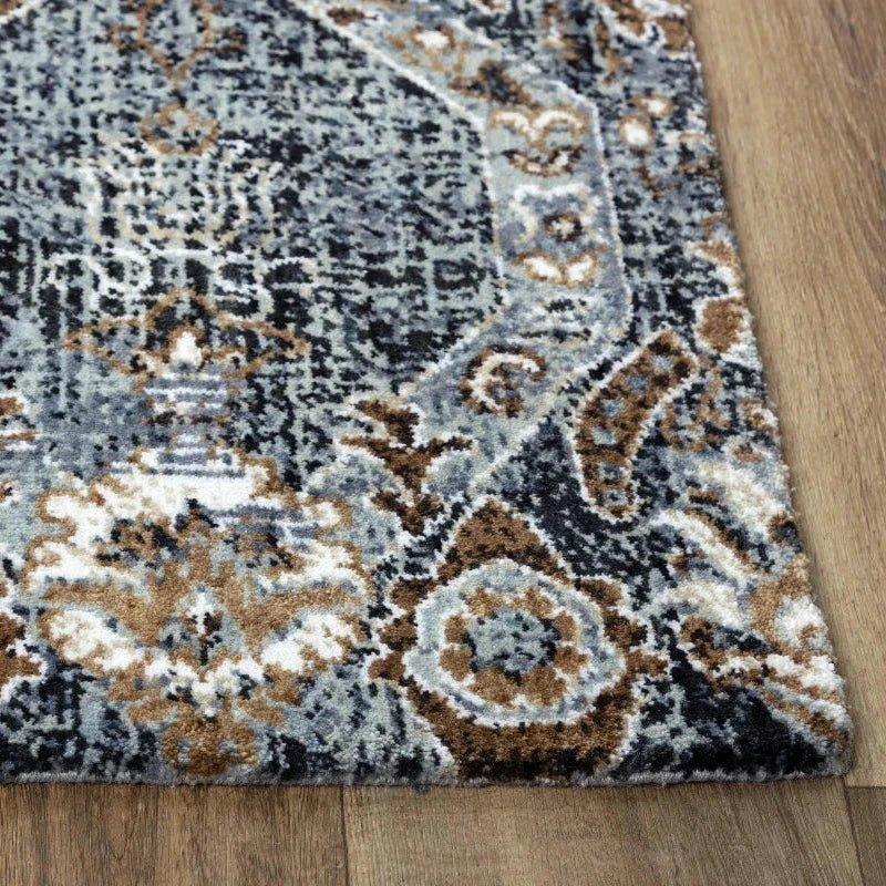 Behr Geometric Gray Large Area Rugs For Living Room - LOOMLAN - LOOMLAN - Area Rugs