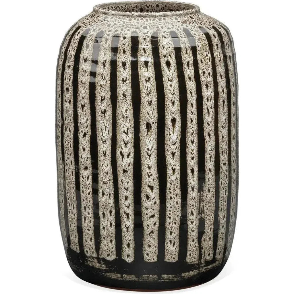 Beige Ceramic Barnaby Vase - LOOMLAN - Jamie Young - Vases & Jars