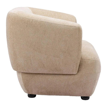 Bekker Wood Golden Beige Accent Arm Chair - LOOMLAN - Zuo Modern - Club Chairs