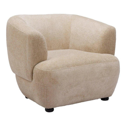 Bekker Wood Golden Beige Accent Arm Chair - LOOMLAN - Zuo Modern - Club Chairs